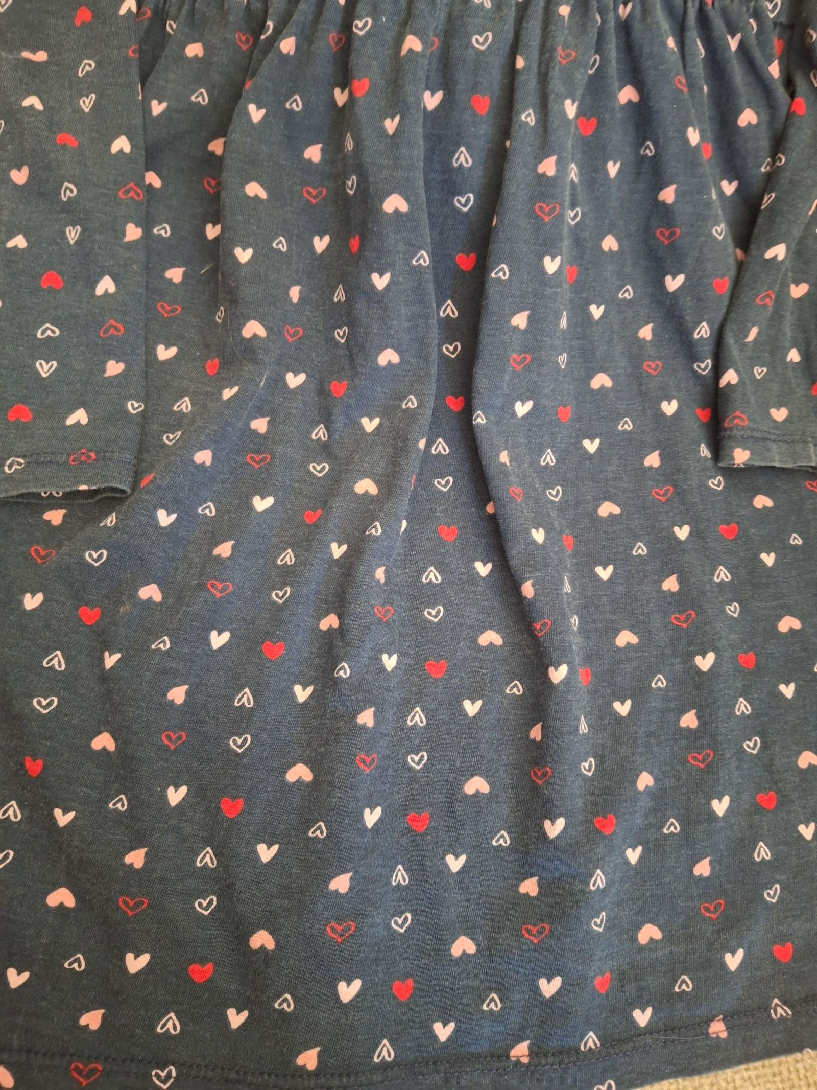 Lili Marelle navy blue long-sleeved dress with heart print size 6 years – photo 5
